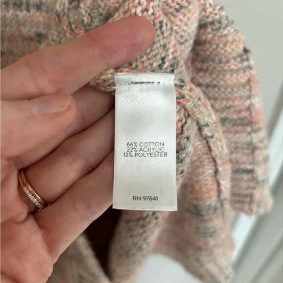 J.Jill Pure Jill Cotton Blend Long Line Cowl Neck Sweater - Size M Petite - Picture 4 of 6